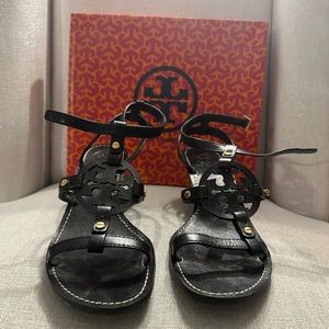 Tory Burch Black Edna Demi Wedge